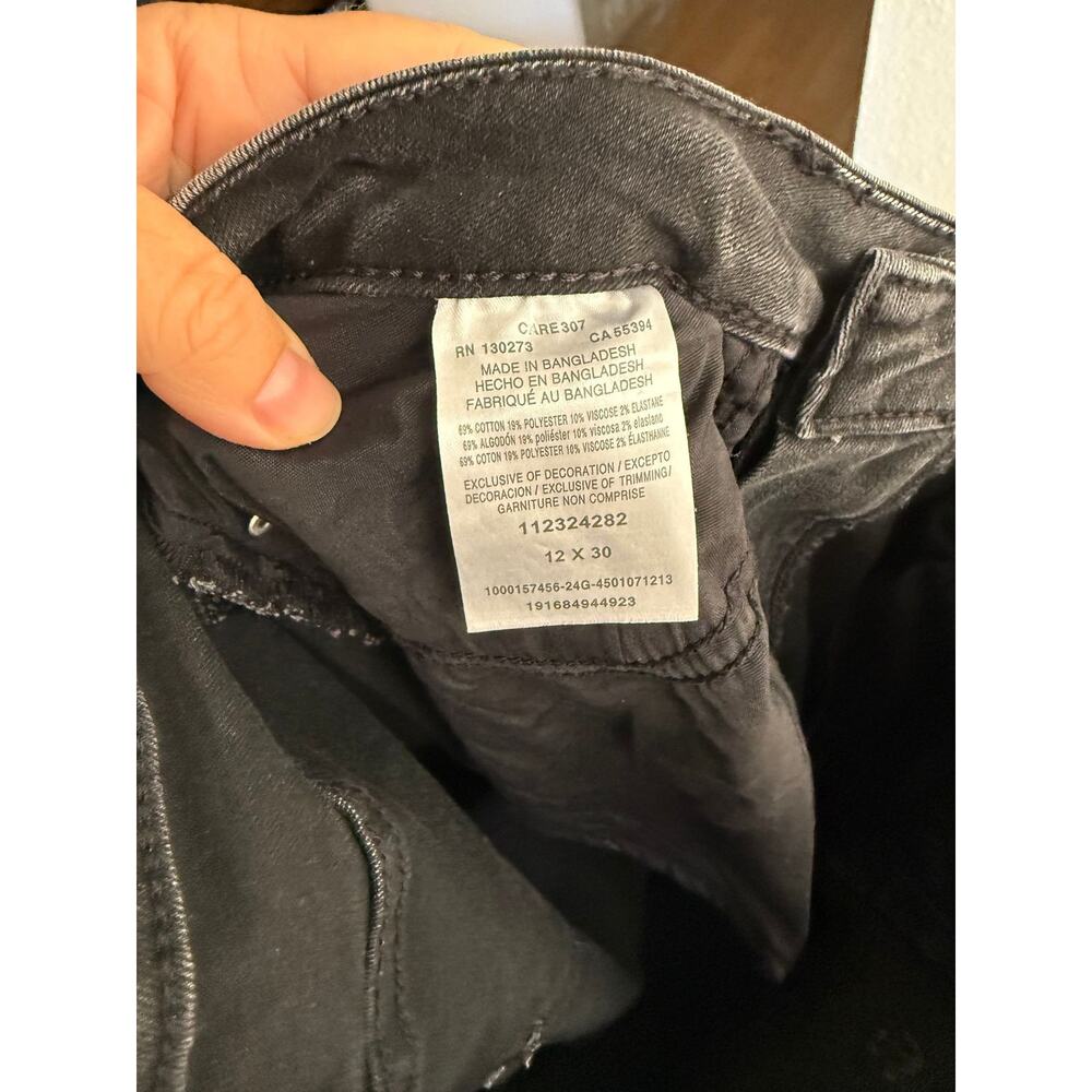 Wrangler High Rise Bootcut Jeans Black 12x30 Western Cowboy Denim - Picture 4 of 5
